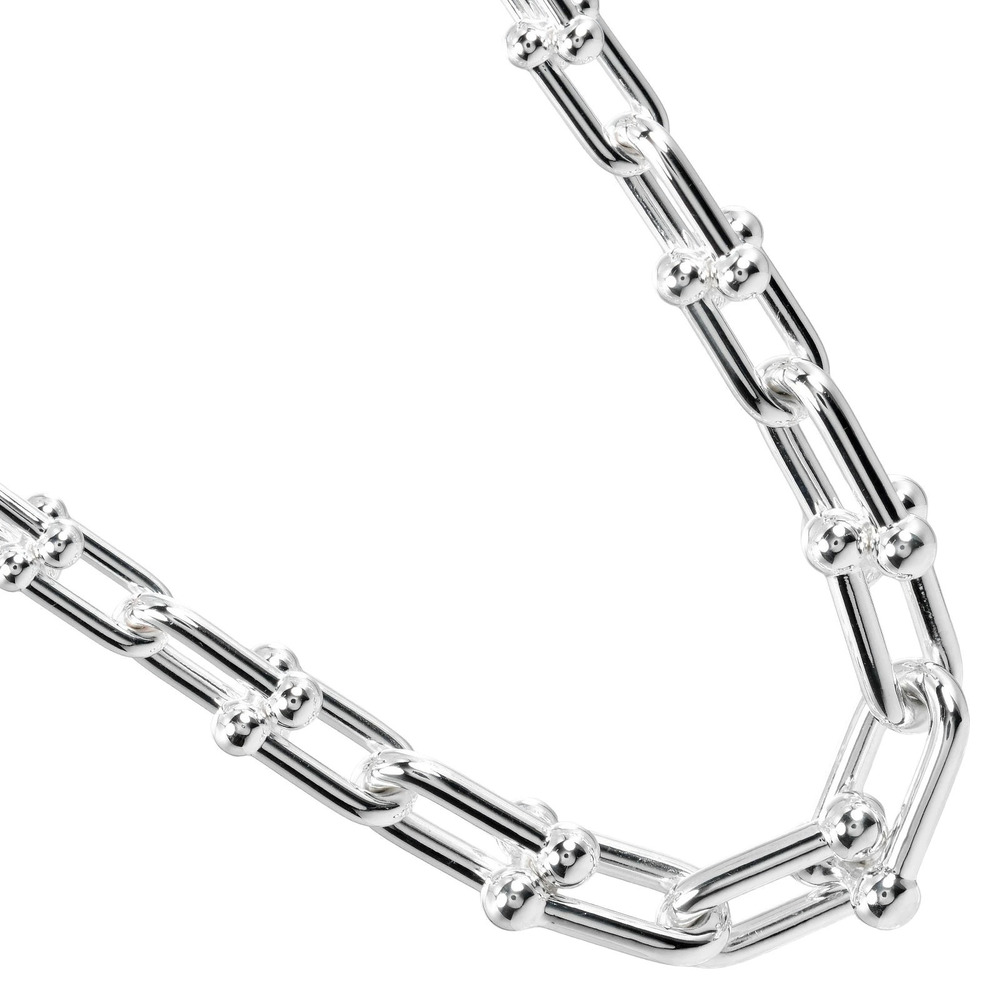 Tiffany Co Graduated Link Necklace Sterling Silver